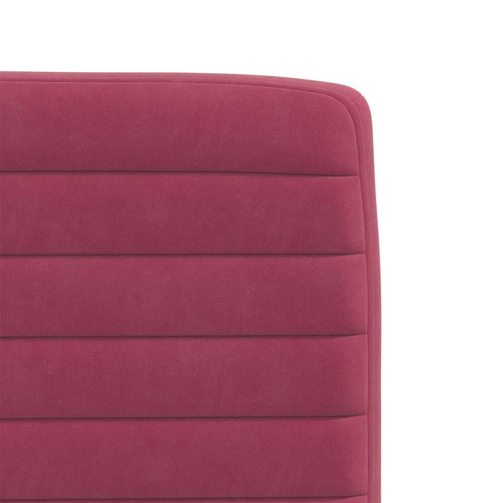 spisebordsstole 6 stk. velour vinrød