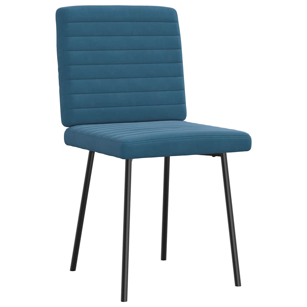 spisebordsstole 6 stk. velour blå