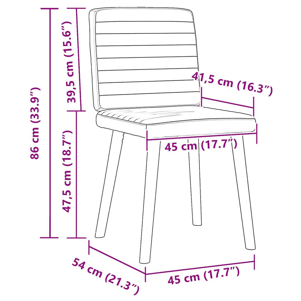 spisebordsstole 6 stk. stof sort