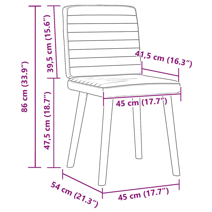 spisebordsstole 6 stk. stof sort