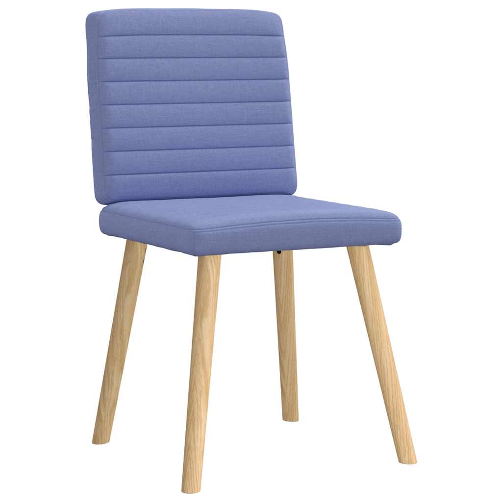 spisebordsstole 6 stk. Jeans blåt stof