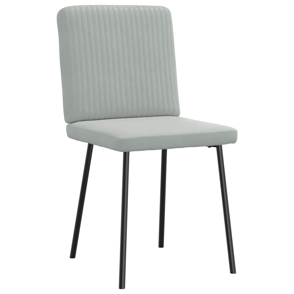 spisebordsstole 6 stk. velour lysegrå