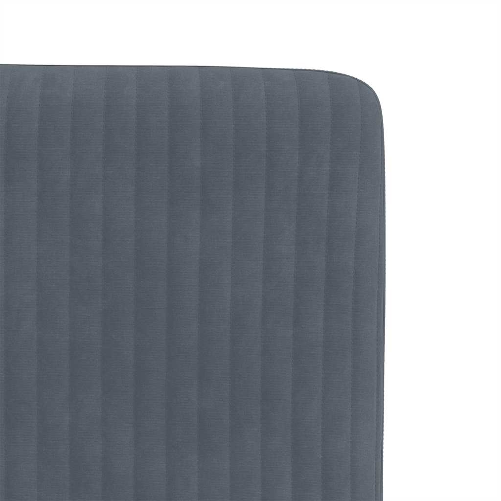 spisebordsstole 6 stk. velour mørkegrå