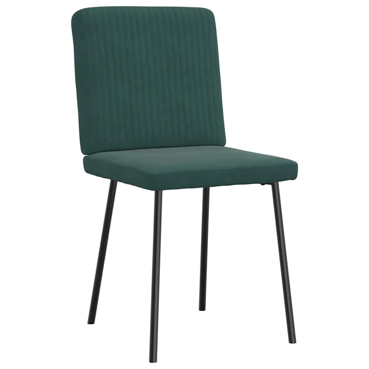spisebordsstole 6 stk. velour mørkegrøn