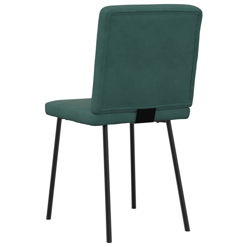 spisebordsstole 6 stk. velour mørkegrøn