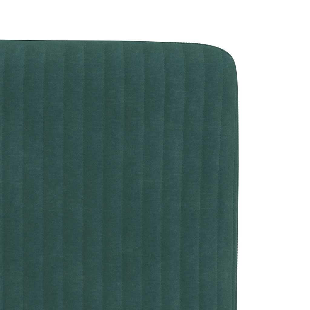 spisebordsstole 6 stk. velour mørkegrøn