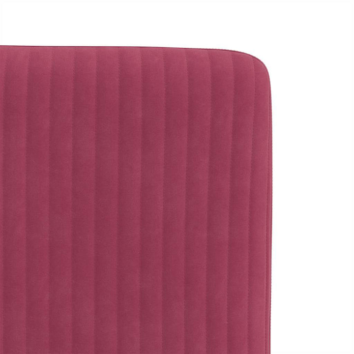 spisebordsstole 6 stk. velour vinrød