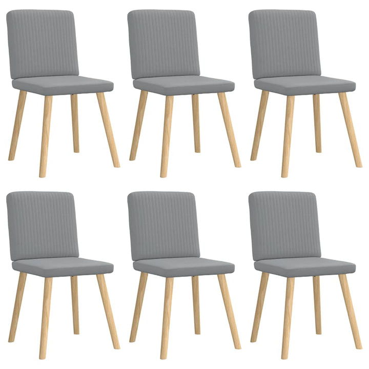 spisebordsstole 6 stk. stof lysegrå