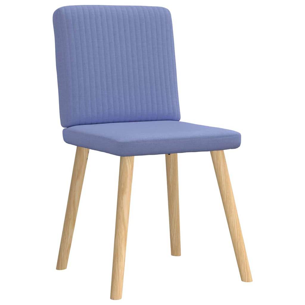 spisebordsstole 6 stk. Jeans blåt stof