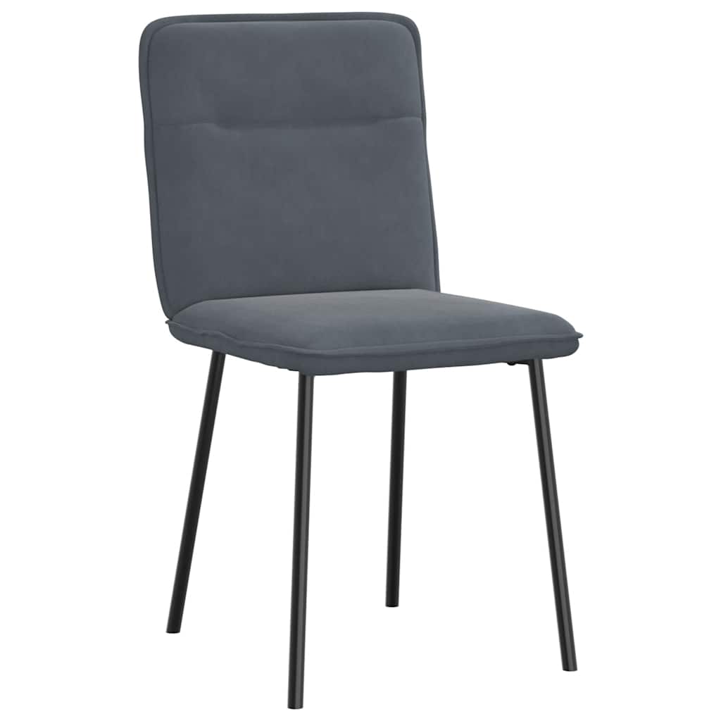 spisebordsstole 6 stk. velour mørkegrå