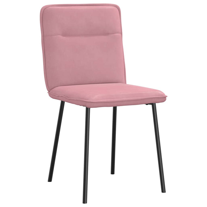 spisebordsstole 6 stk. velour lyserød
