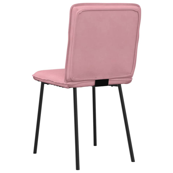 spisebordsstole 6 stk. velour lyserød
