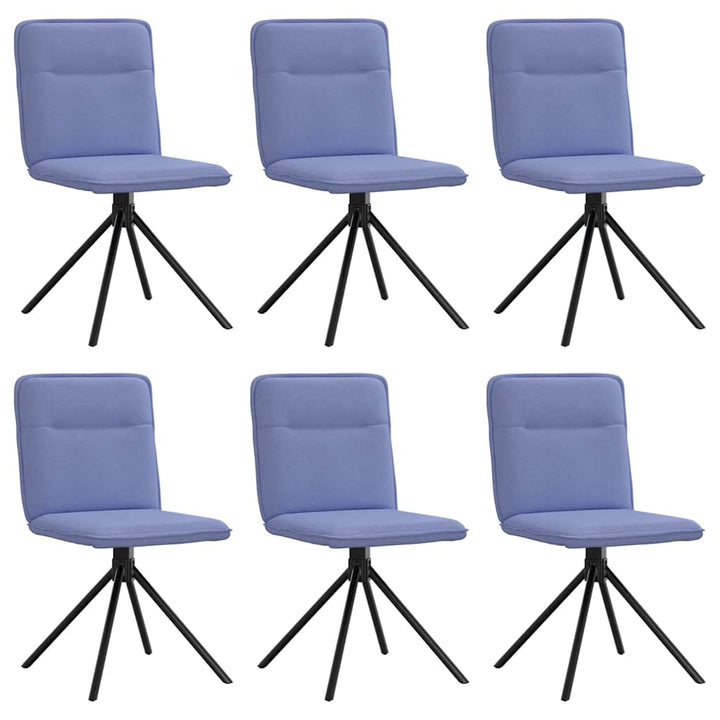 spisebordsstole 6 stk. Jeans blåt stof
