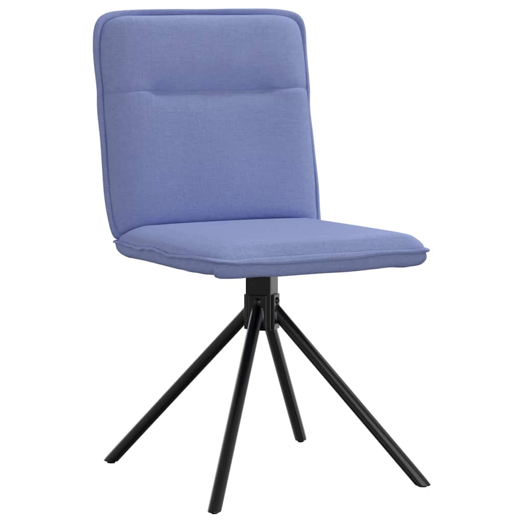 spisebordsstole 6 stk. Jeans blåt stof