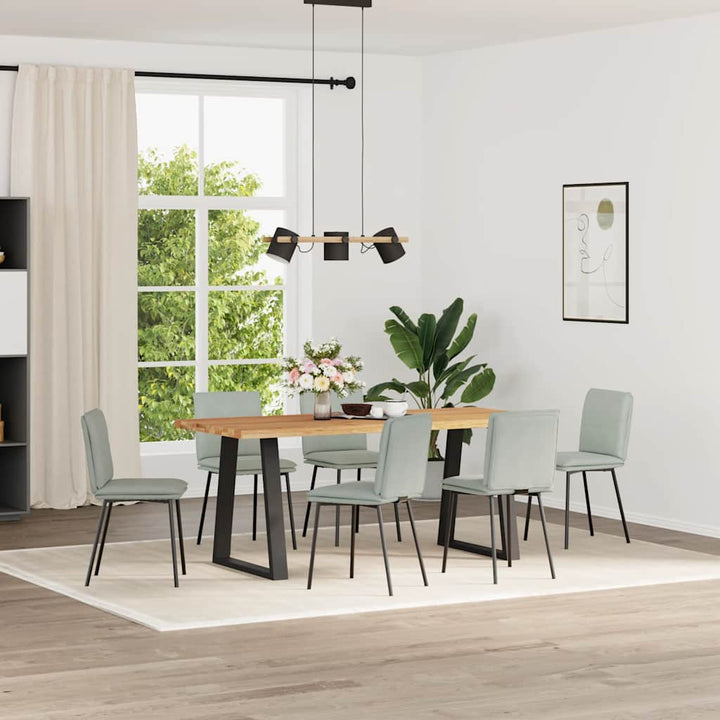 spisebordsstole 6 stk. velour lysegrå