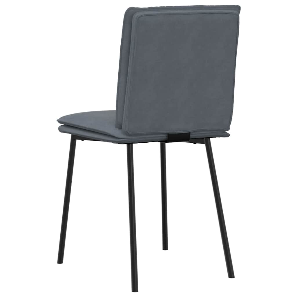 spisebordsstole 6 stk. velour mørkegrå