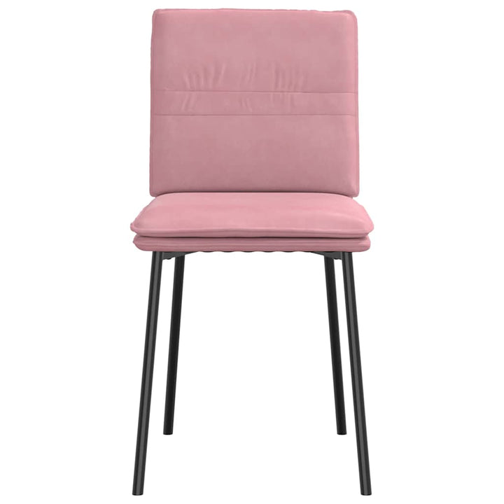 spisebordsstole 6 stk. velour lyserød