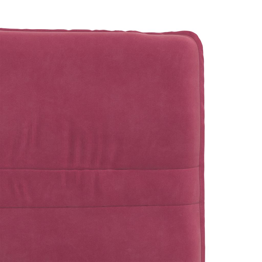 spisebordsstole 6 stk. velour vinrød