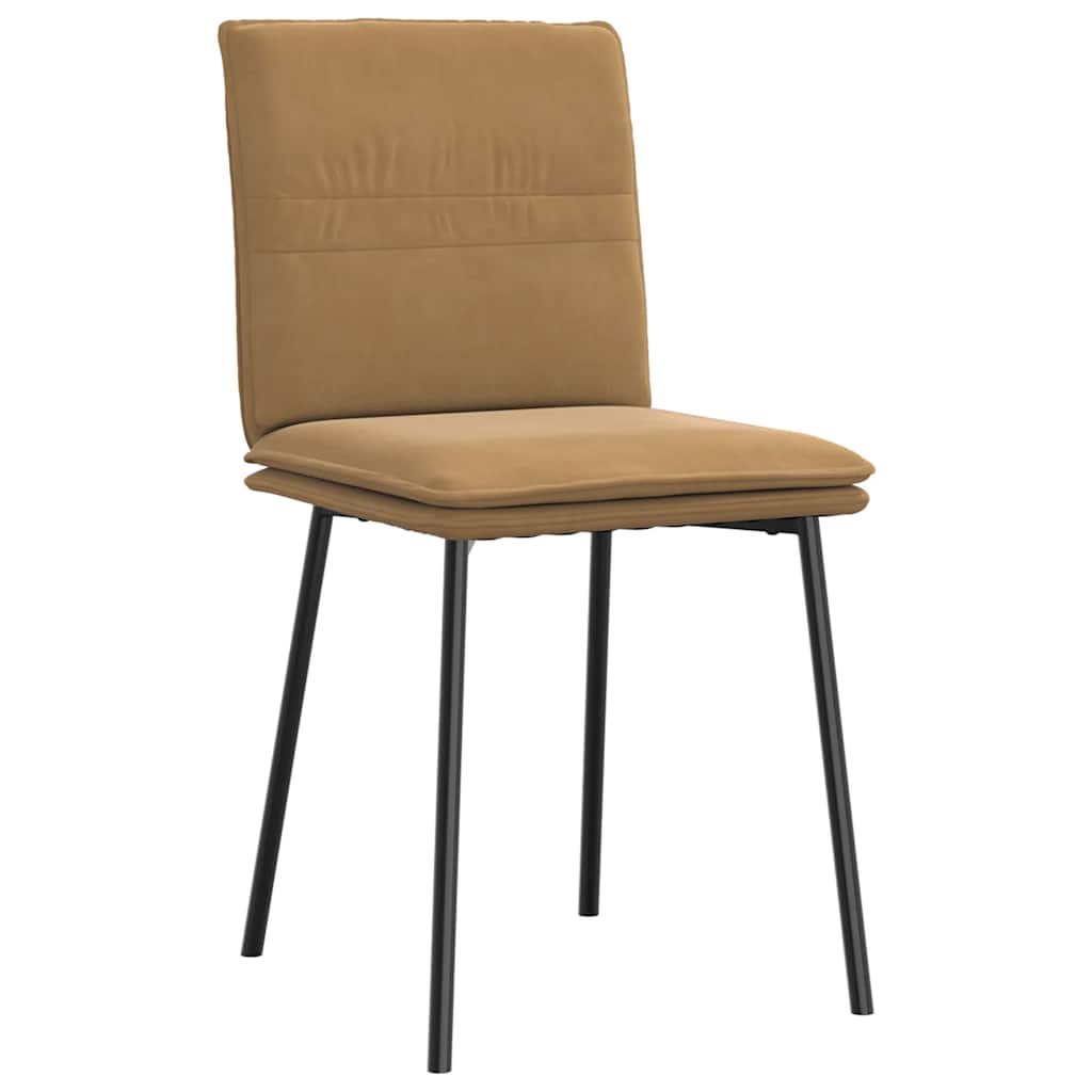 spisebordsstole 6 stk. velour brun