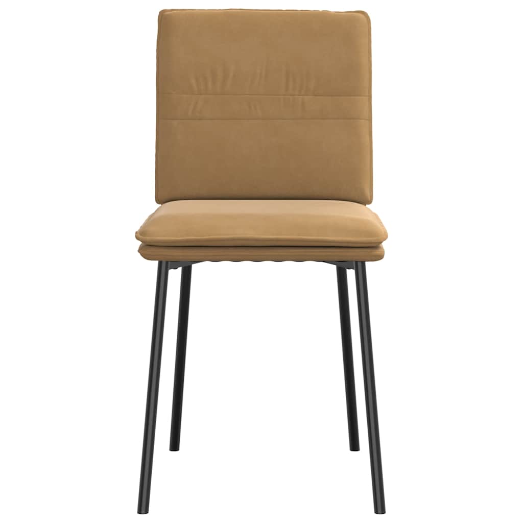 spisebordsstole 6 stk. velour brun