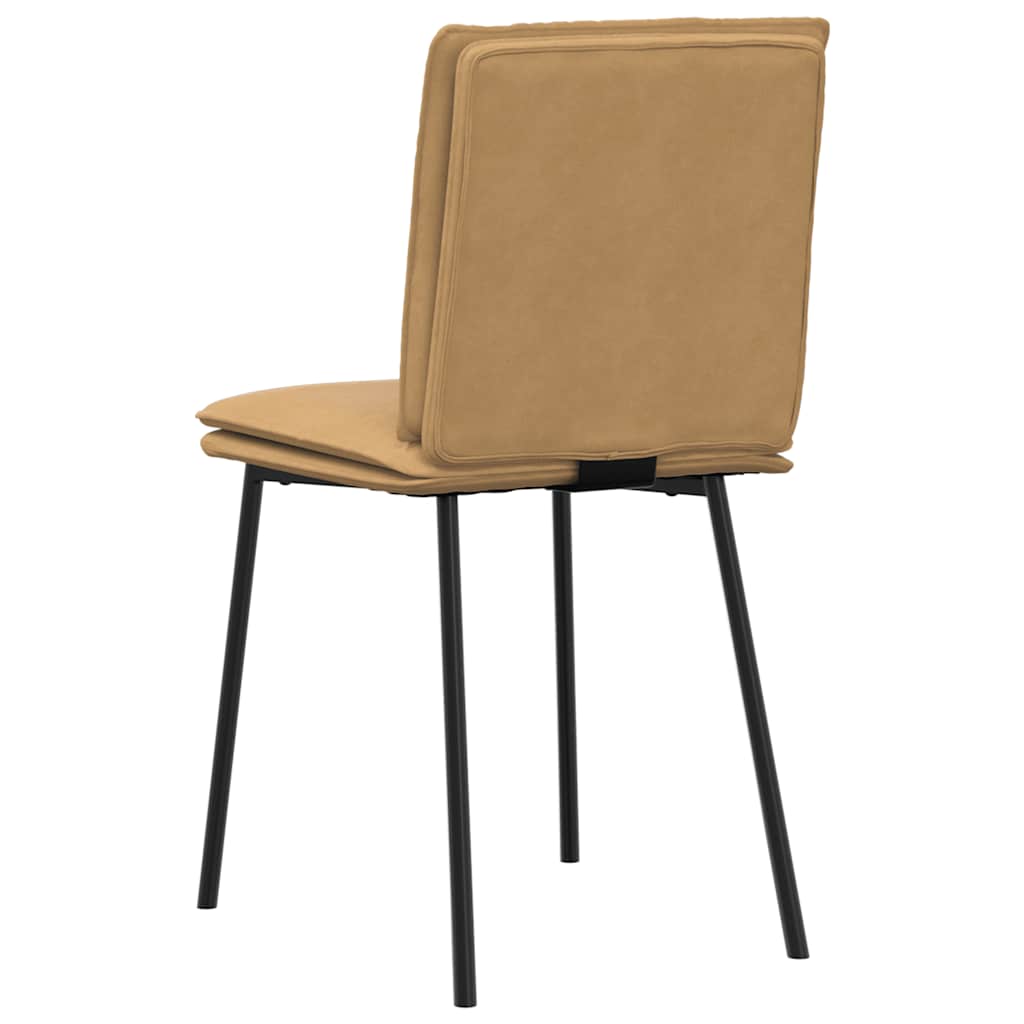 spisebordsstole 6 stk. velour brun