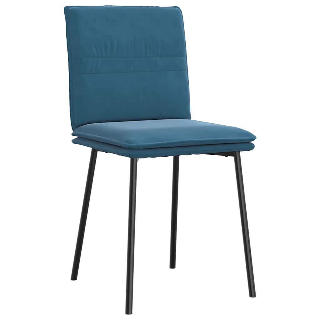 spisebordsstole 6 stk. velour blå