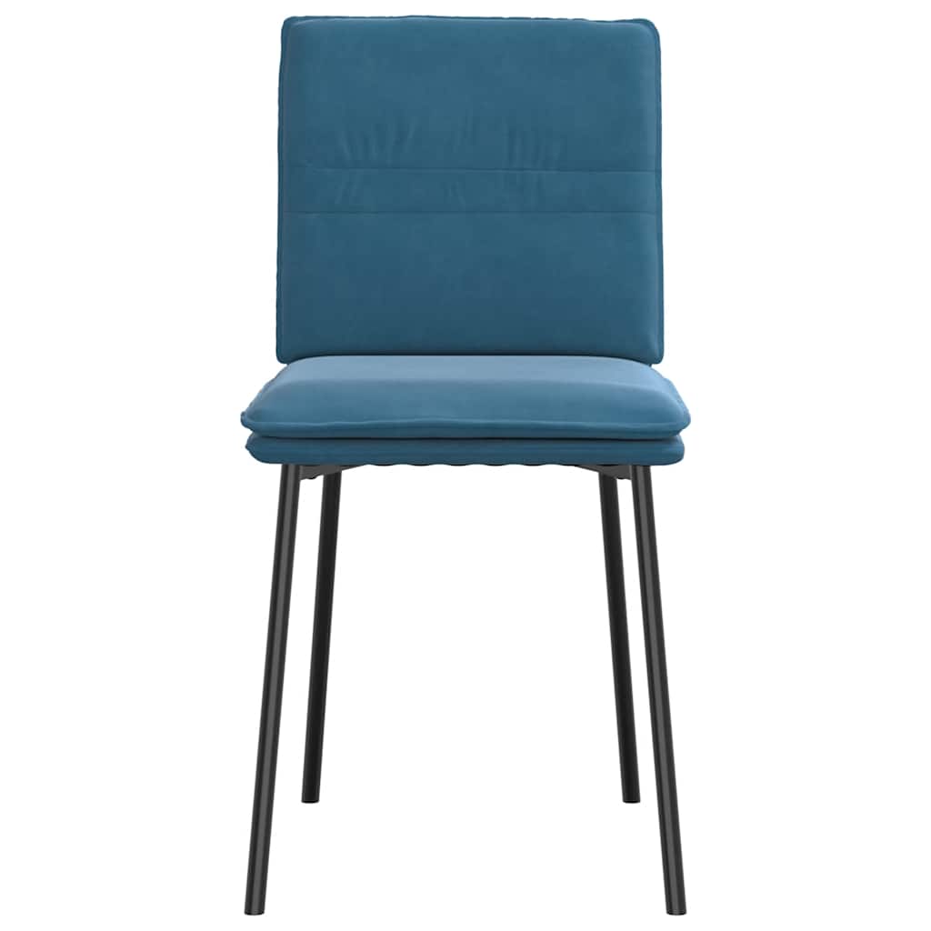spisebordsstole 6 stk. velour blå