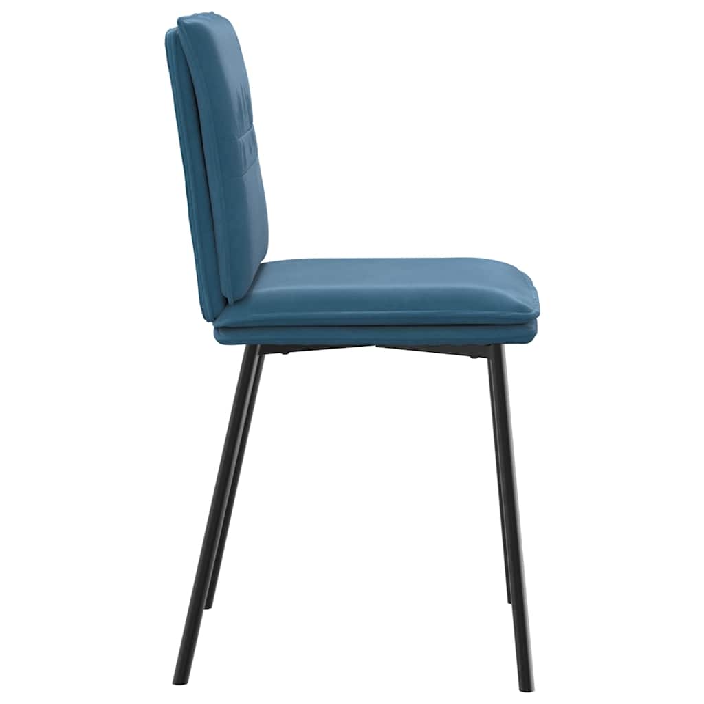 spisebordsstole 6 stk. velour blå