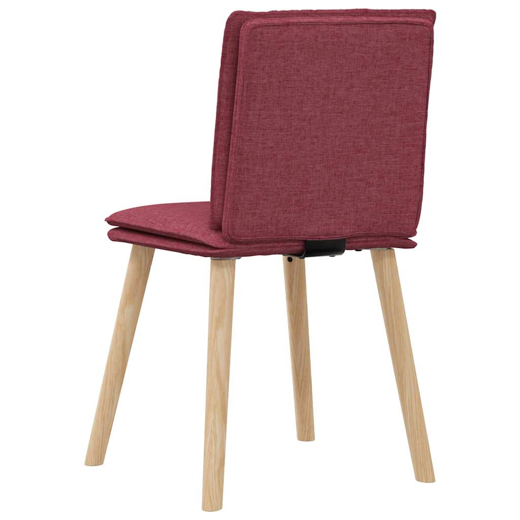 spisebordsstole 6 stk. stof vinrød
