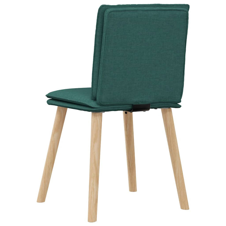 spisebordsstole 6 stk. stof mørkegrøn