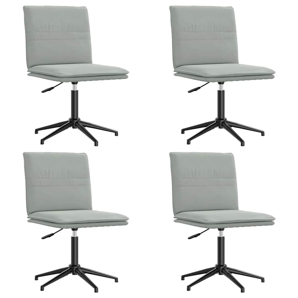 spisebordsstole 4 stk. velour lysegrå