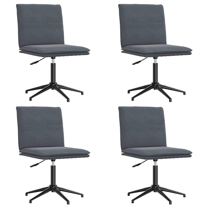 spisebordsstole 4 stk. velour mørkegrå