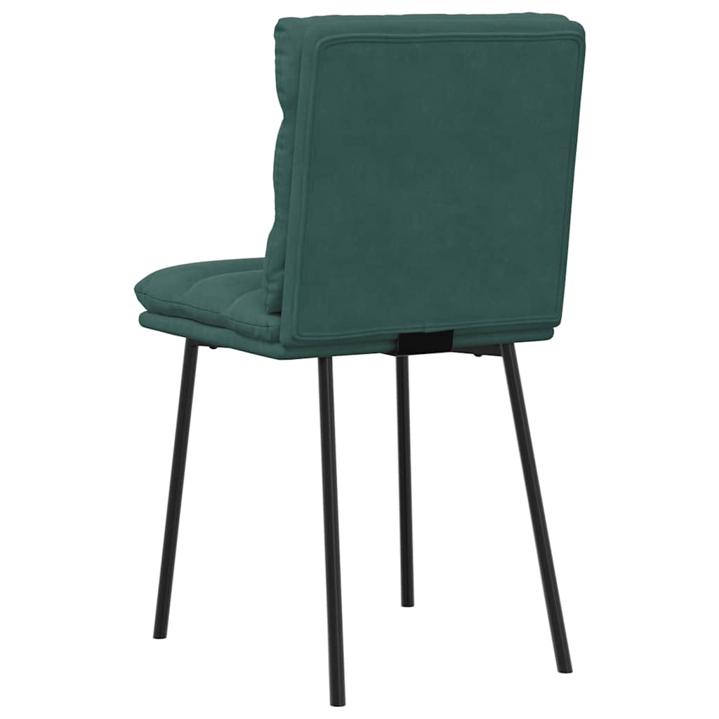 spisebordsstole 6 stk. velour mørkegrøn