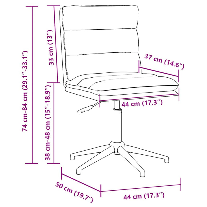 spisebordsstole 4 stk. kunstlæder blank brun