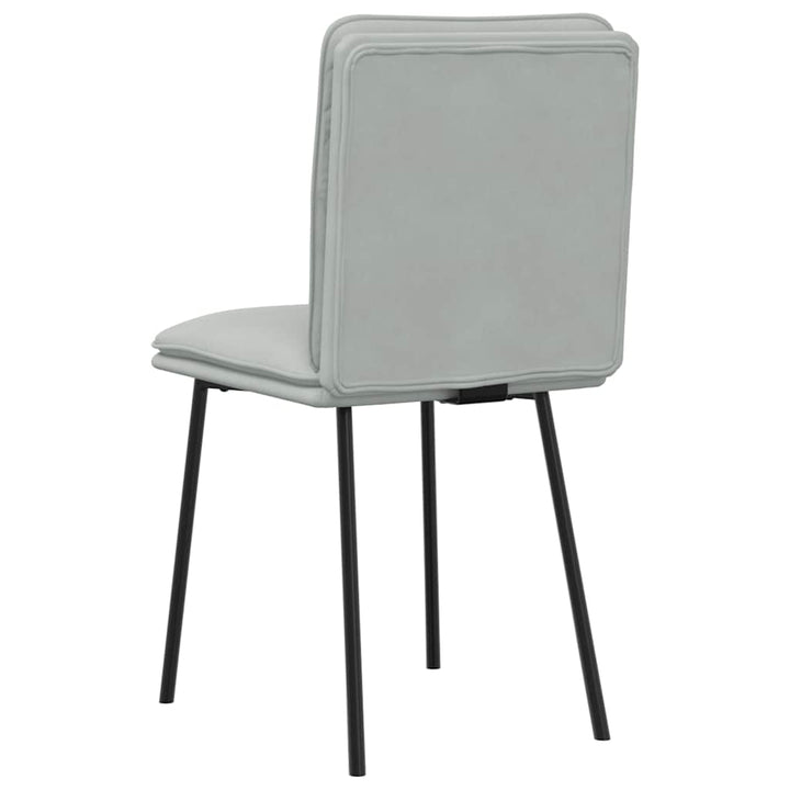 spisebordsstole 6 stk. velour lysegrå
