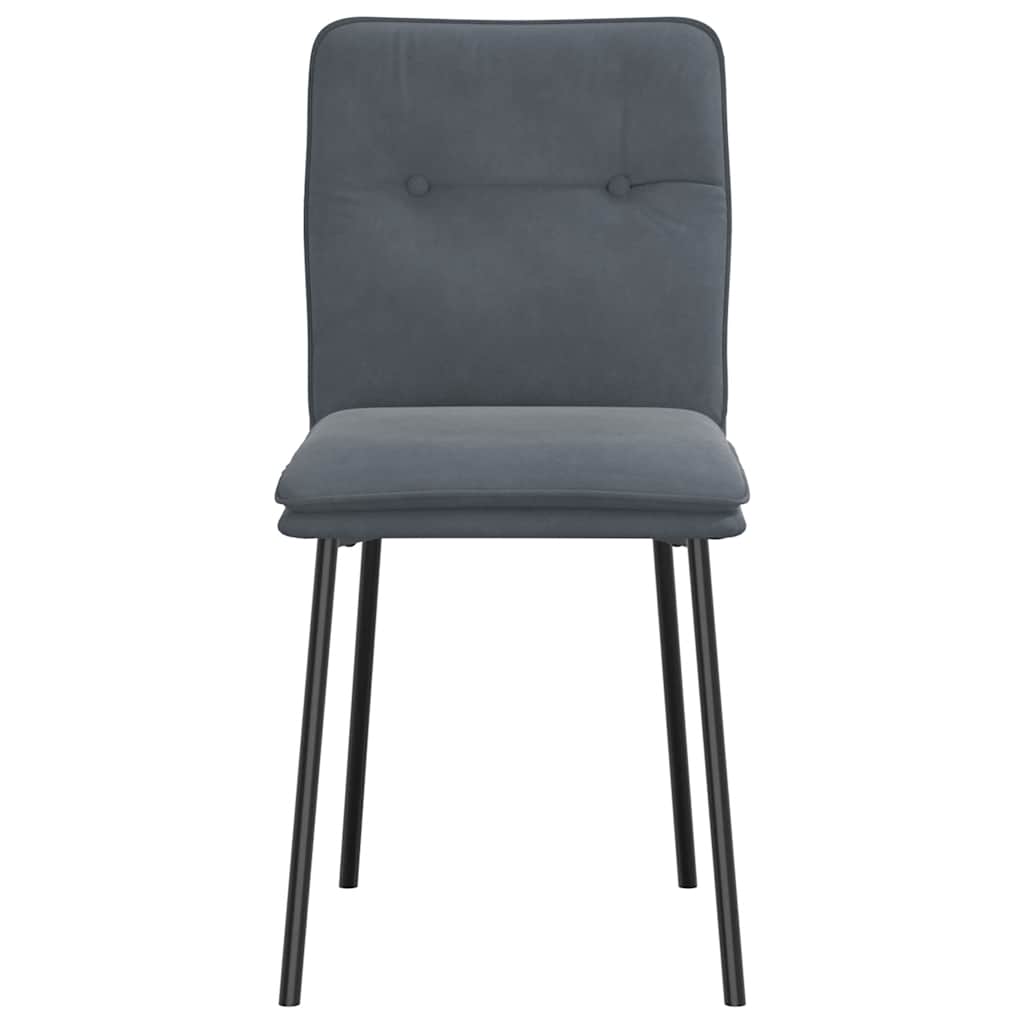 spisebordsstole 6 stk. velour mørkegrå