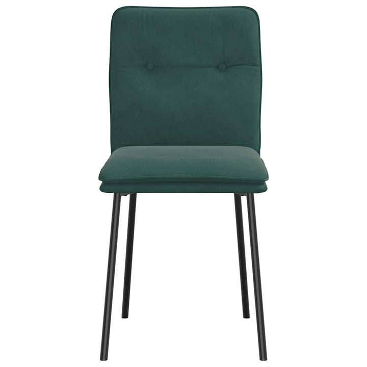 spisebordsstole 6 stk. velour mørkegrøn