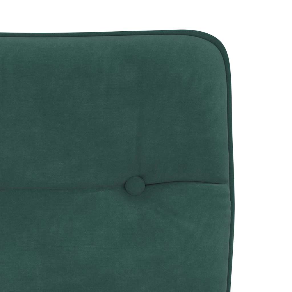 spisebordsstole 6 stk. velour mørkegrøn