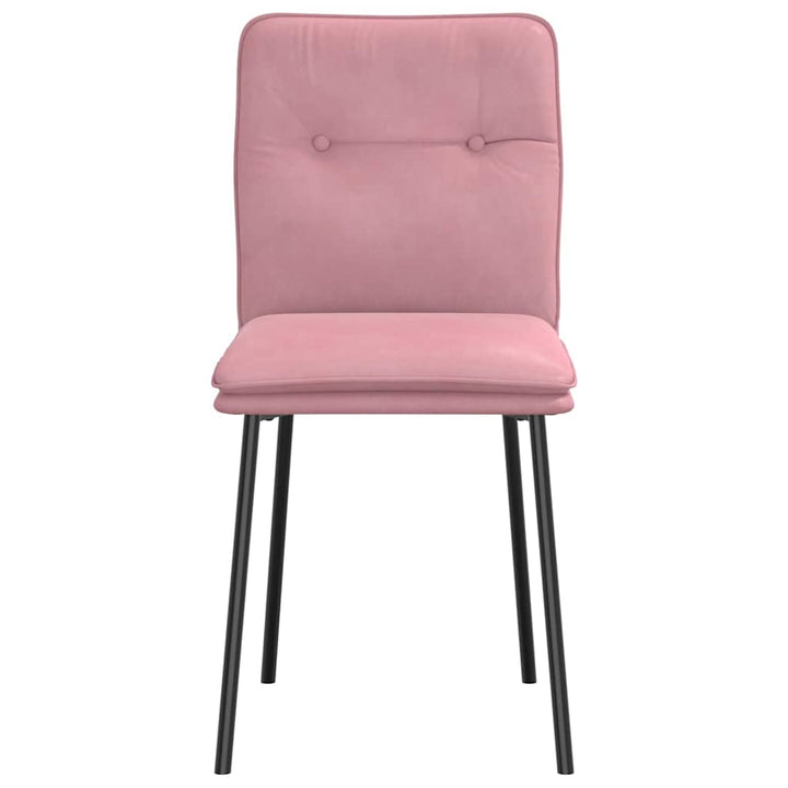 spisebordsstole 6 stk. velour lyserød