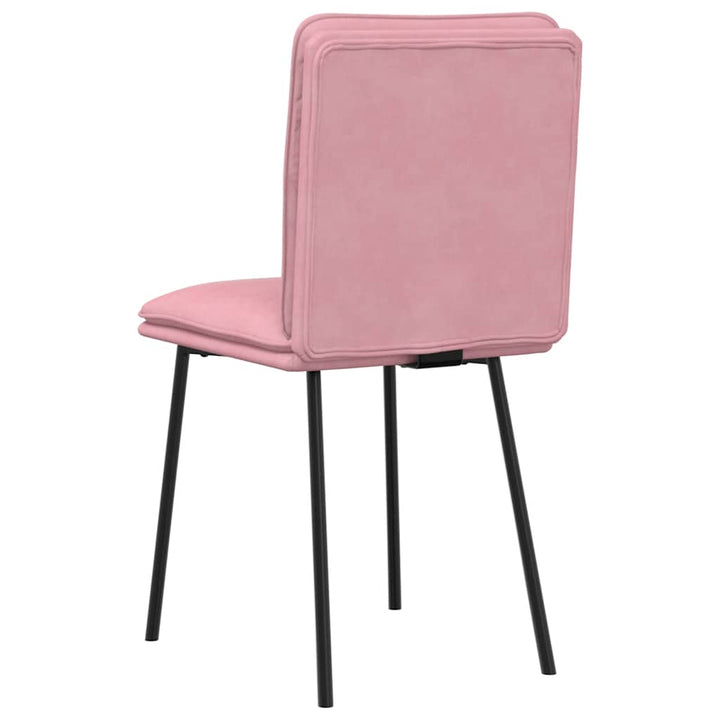 spisebordsstole 6 stk. velour lyserød