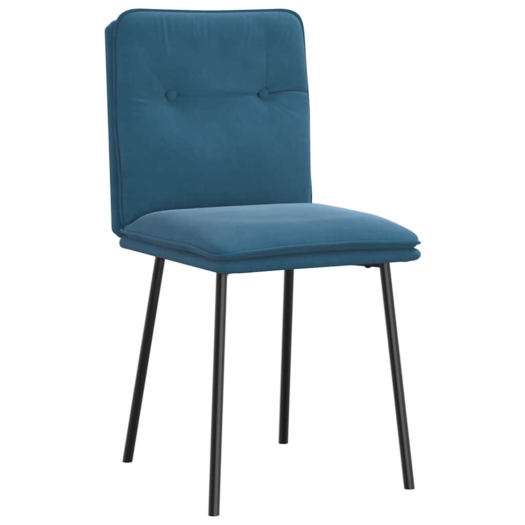 spisebordsstole 6 stk. velour blå