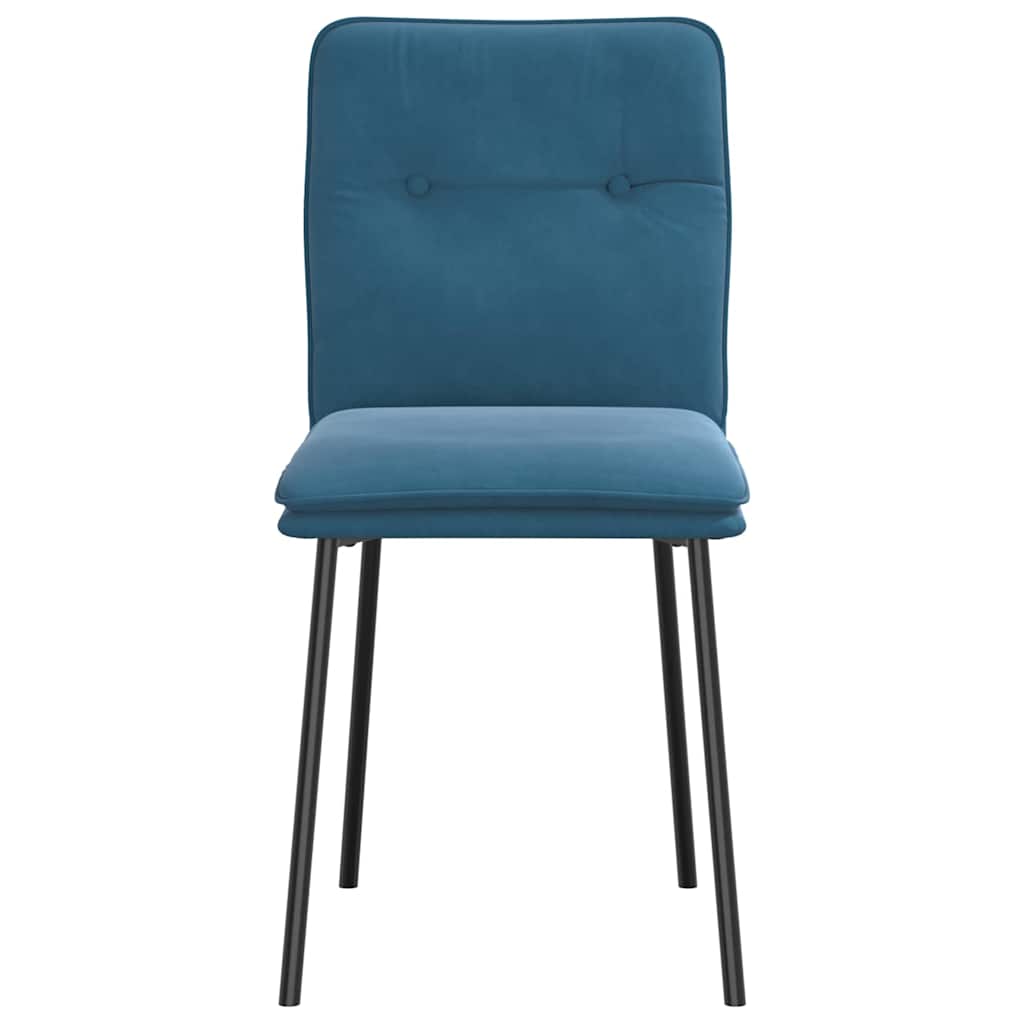 spisebordsstole 6 stk. velour blå