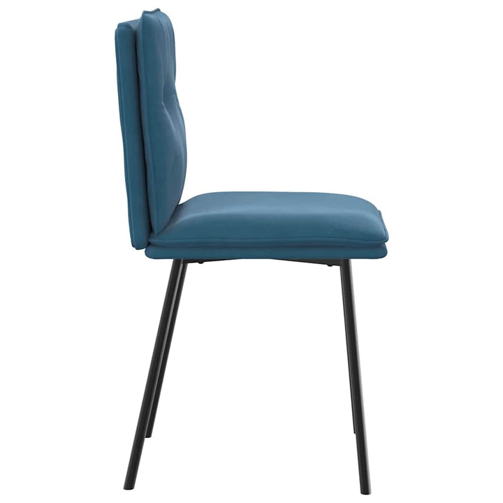 spisebordsstole 6 stk. velour blå
