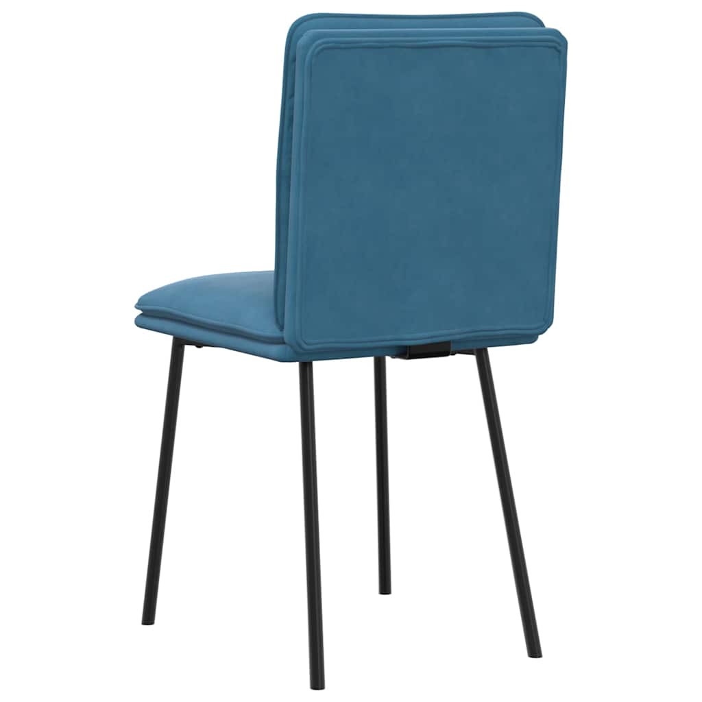 spisebordsstole 6 stk. velour blå