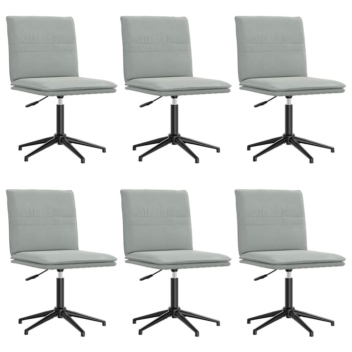 spisebordsstole 6 stk. velour lysegrå
