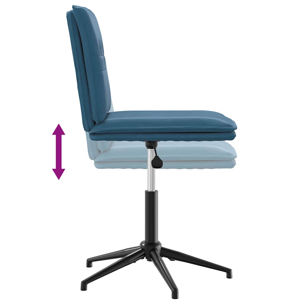 spisebordsstole 6 stk. velour blå