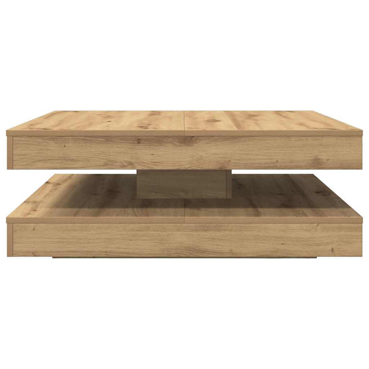 sofabord 360 grader drejeligt 90x90x34,5 cm kunsteg