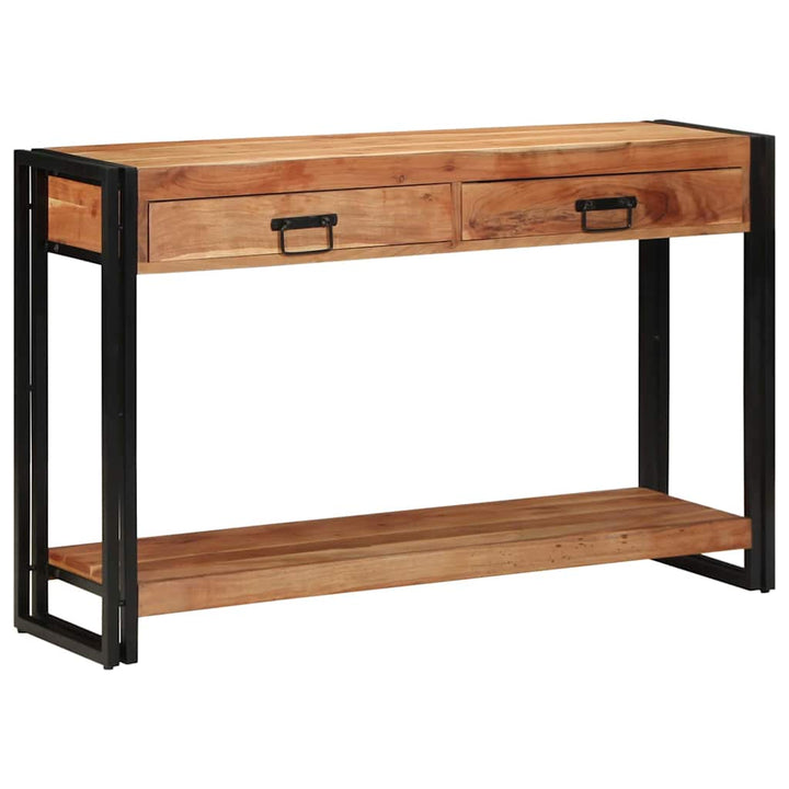 Konsolbord med skuffe Brun 120 x 33 x 75 cm Massivt akacietræ