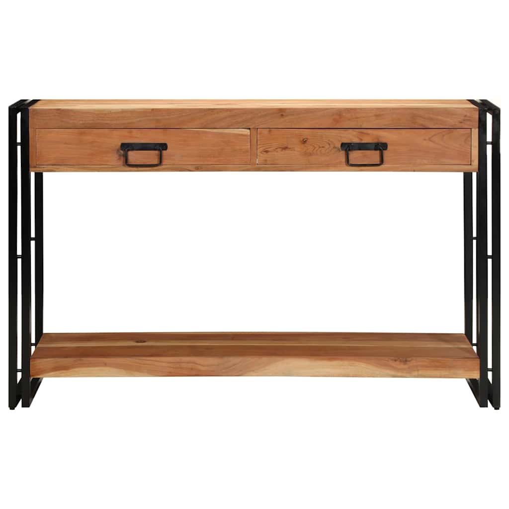 Konsolbord med skuffe Brun 120 x 33 x 75 cm Massivt akacietræ