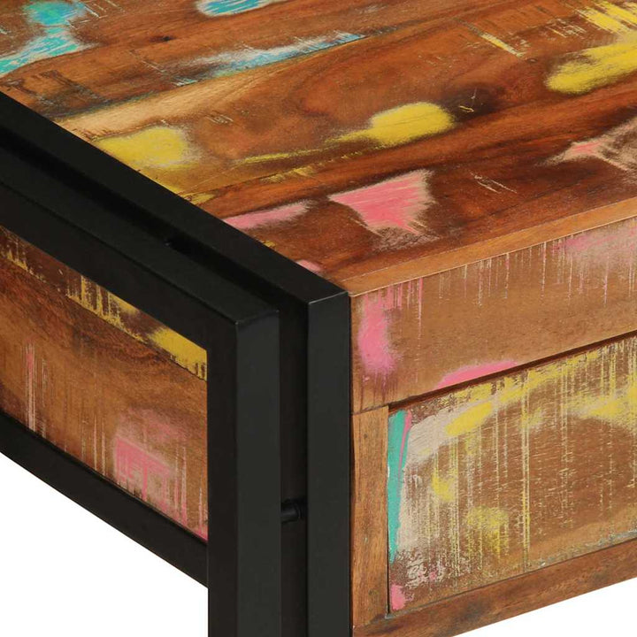 Konsolbord Flerfarvet 120 x 33 x 75 cm Massivt genanvendt træ